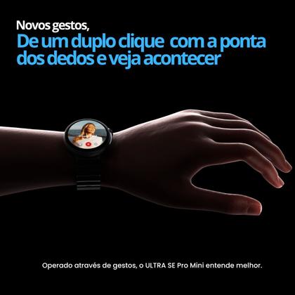 Imagem de Relógio Smartwatch 2 Pulseiras Ultra Se Mini Série 10 Amoled Microwear Redondo