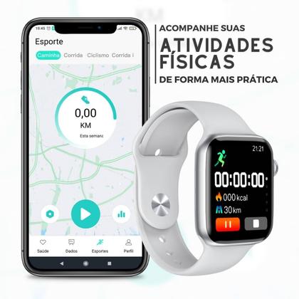 Imagem de Relógio Smartwatch Branco para Celulares Samsung e Motorola - Compatível