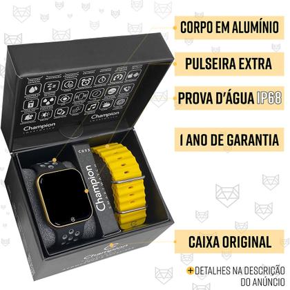 Imagem de Relógio Smartwatch Champion Digital Preto 1 Ano Garantia