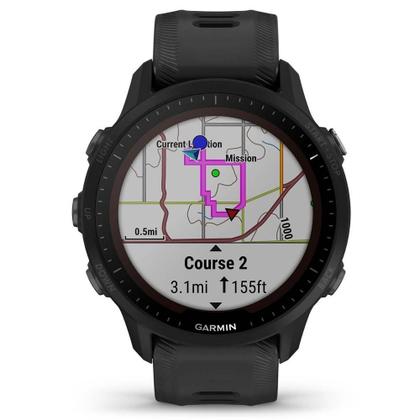 Imagem de Relógio Smartwatch e Monitor Cardíaco de Pulso e GPS Garmin Forerunner 955 Solar - Preto