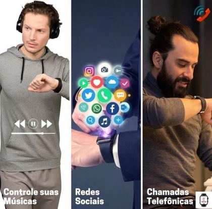 Imagem de Relógio Smartwatch F35 Feminino Faz Ligações e Atende Ligações Troca Pulseira Coloca Foto Lindo