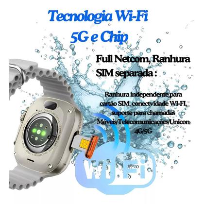 Imagem de Relógio Smartwatch Hw Ultra2 Entrada Para chip 4G 2GB Ram 64gb Android Amoled 2 Cameras Wifi Android 8.1 com Play Store