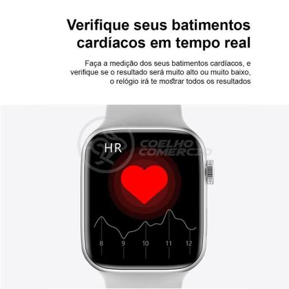 Imagem de Relógio Smartwatch Hw22 Rosa Ligações Monitor Cardíaco