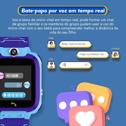 Imagem de Relógio Smartwatch Infantil Kids C2 Rosa Gps Ratreio Ligação Filhos Envio Imediato Original Nota Fiscal