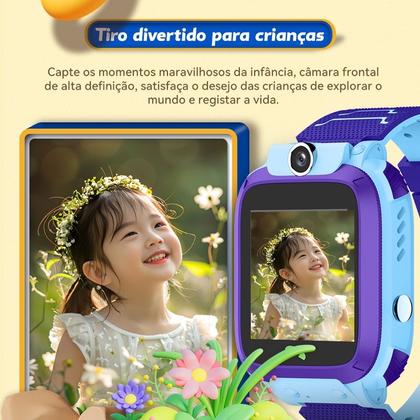Imagem de Relógio Smartwatch Infantil Kids C2 Rosa Gps Ratreio Ligação Filhos Envio Imediato Original Nota Fiscal