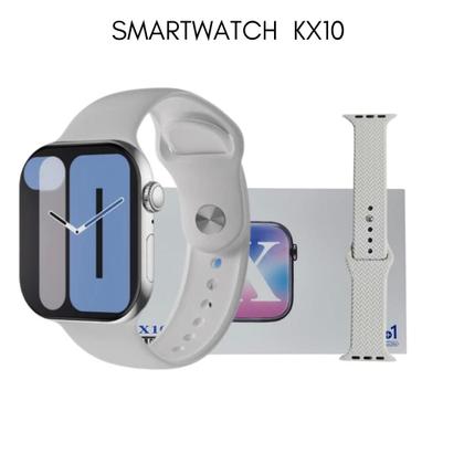 Imagem de Relógio Smartwatch Inteligente KX10 Android iOS Bluetooth Masculino E Feminino + Pulseira Silicone Extra