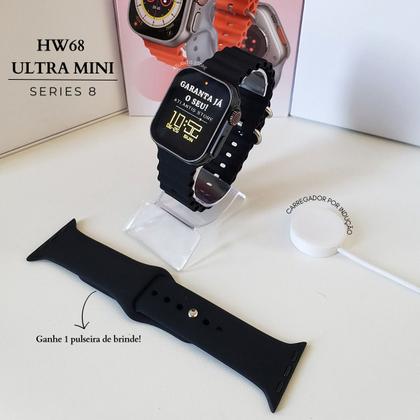 Imagem de Relógio Smartwatch Masculino Feminino Duas Pulseiras Hw68 Ultra Series 8 Cor Da Caixa Preto