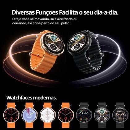 Imagem de Relógio Smartwatch Masculino Preto e Feminino Ultra SE Mini com Pulseiras Intercambiáveis