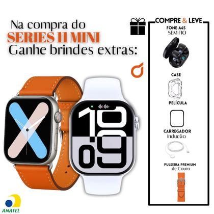 Imagem de Relogio Smartwatch Mini Serie 11 42mm Responde Whatsapp Com Fone sem Fio