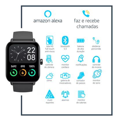Imagem de Relógio Smartwatch Mondaine eCom Assistente de Voz Alexa