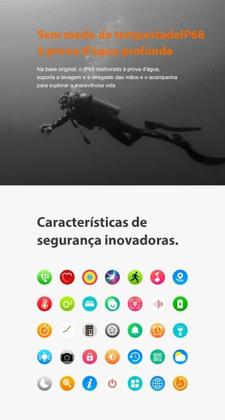 Imagem de Relogio Smartwatch Presente Amigo Secreto Feminino Preto Ultra 9 Whatsapp Facebook Ligação Original