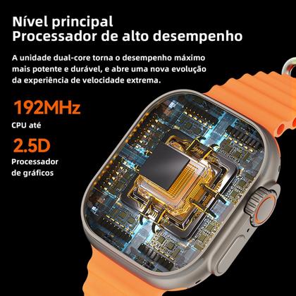 Imagem de Relogio Smartwatch Presente Aniversário de Namoro Feminino Preto Ultra 9 Whatsapp Facebook Ligação Original