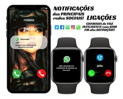 Imagem de Relógio Smartwatch Preto para Celulares Samsung e Motorola - Compatível