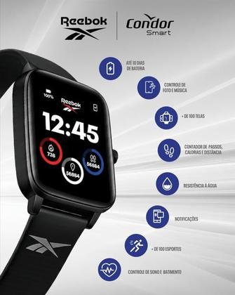 Imagem de Relógio Smartwatch Reebok By Condor Cinza - COSMARTRAC/8K