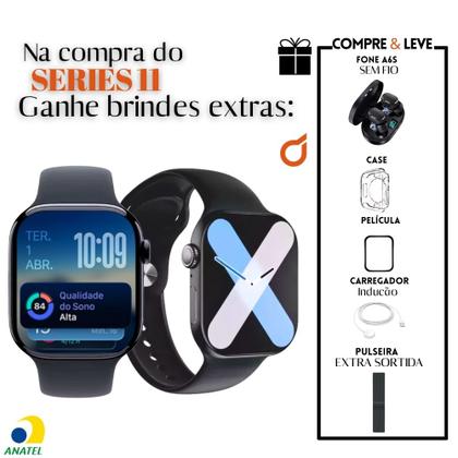 Imagem de Relógio Smartwatch S Série 11 GPS NFC Responde Whatsapp e Fone Sem Fio