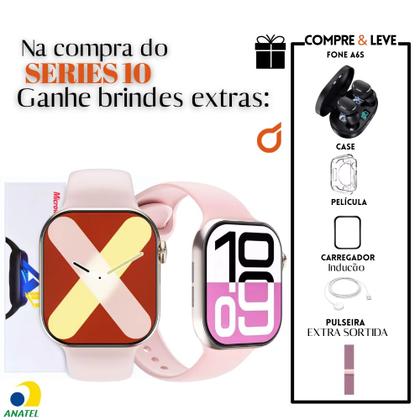 Imagem de Relógio Smartwatch S10 Série 10 Tela Amoled Com Fone Sem Fio