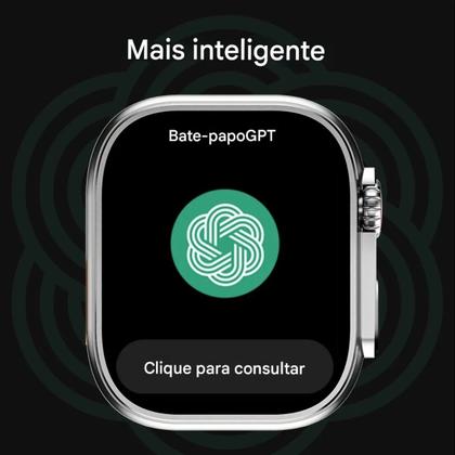 Imagem de Relogio Smartwatch U4 Ultra Original Microwear ChatGpt Ai Gps Bluetooth Kit C/Pulseira Pelicula Case Extra