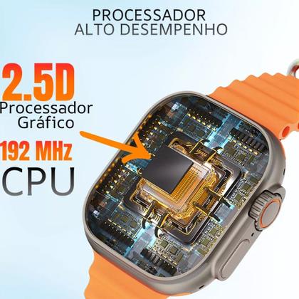 Imagem de Relógio Smartwatch Ultra 2 Com 6 Pulseiras Masculino Feminino Lançamento 2025