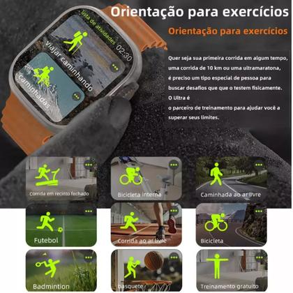 Imagem de Relógio Smartwatch Ultra 2 Com 6 Pulseiras Masculino Feminino Lançamento 2025