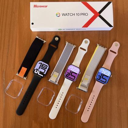 Imagem de Relógio Smartwatch W10 Pro Branco + Pulseira Extra Amoled Chatgpt A Prova D'gua Masculino e Feminino Envio Imediato Not