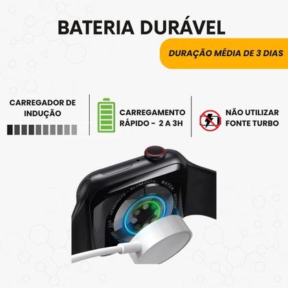 Imagem de Relógio Smartwatch W10 Pro Preto  + Pulseira Extra Amoled Chatgpt A Prova D'gua Masculino e Feminino Envio Imediato Nota