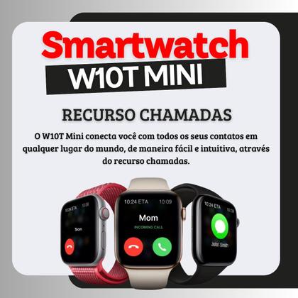 Imagem de Relógio Smartwatch W10T Mini Microwear Série 10 42mm GPS CHAT GPT NFC Lançamento 2025