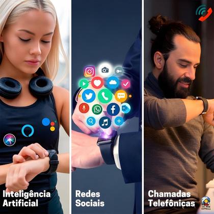 Imagem de Relógio Smartwatch W59 Mini 41mm, Para Homens e Mulheres, Troca Foto de Fundo e Módulos Esportivos