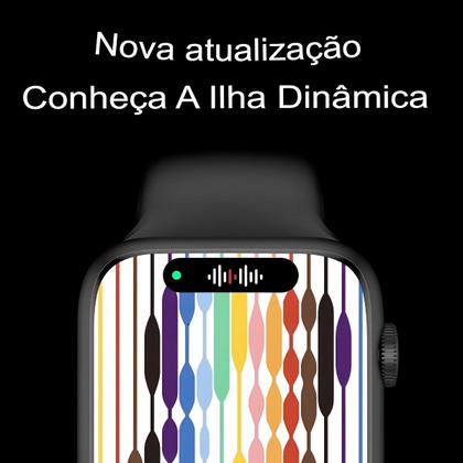 Imagem de Relógio Smartwatch W59 Mini 41mm, Para Homens e Mulheres, Troca Foto de Fundo e Módulos Esportivos