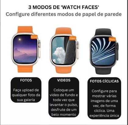 Imagem de Relógio Smartwatch W69 Masculino Feminino Com 7 Pulseiras