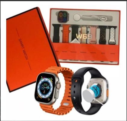 Imagem de Relógio Smartwatch W69 Masculino Feminino Com 7 Pulseiras