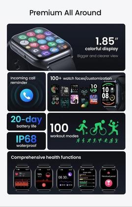 Imagem de Relógio Smartwatch Xiaomi,Haylou Watch 2 Pro A Prova Dagua Modos De Esportes Masculino e Feminino IOS e Android Tem Conectividade com STRAVA