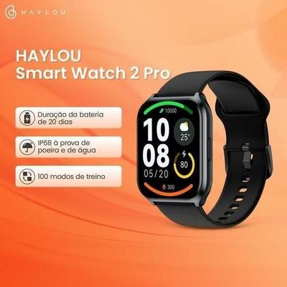 Imagem de Relógio Smartwatch Xiaomi,Haylou Watch 2 Pro A Prova Dagua Modos De Esportes Masculino e Feminino IOS e Android Tem Conectividade com STRAVA