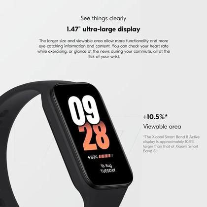 Imagem de Relógio Smartwatch XiaomiActive Band8 Preto