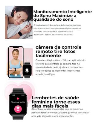 Imagem de Relogio Smartwatch XiaomiMi Haylou Watch 2 Pro A Prova Dagua Modos De Esportes Masculino e Feminino IOS e Android