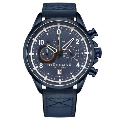 Imagem de Relógio Stuhrling Original Volda Aviator 45 mm de quartzo para homens