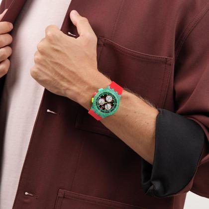 Imagem de Relógio Swatch Chrono 42 mm Verde de Polímero Quartzo 30 m