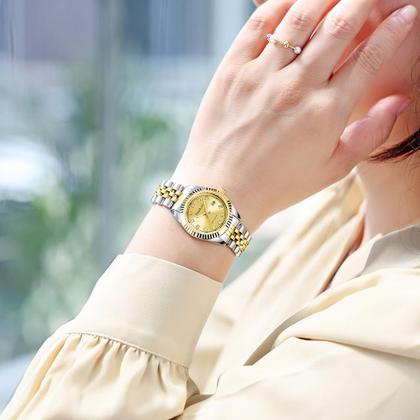 Imagem de Relógio Szaikyri Classic para mulheres com pulseira de aço inoxidável
