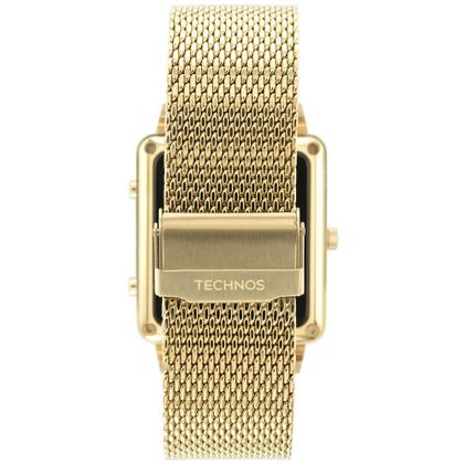 Imagem de Relógio Technos 1S13CV/1P Curvas Reversível Dourado 1S13CV