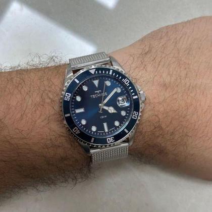 Imagem de Relógio Technos Acqua Prata Masculino Aço Azul 2415dy/1a Prateado Azul-marinho Azul
