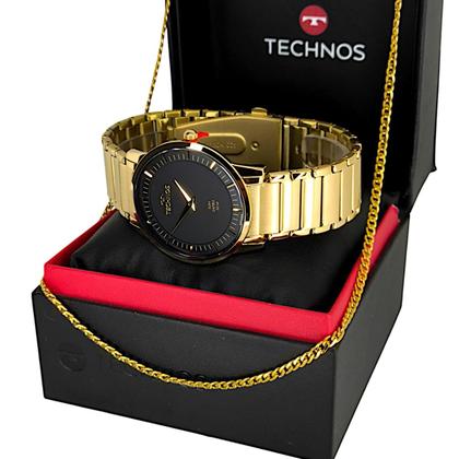 Imagem de Relógio Technos Dourado Slim Masculino Analógico Original