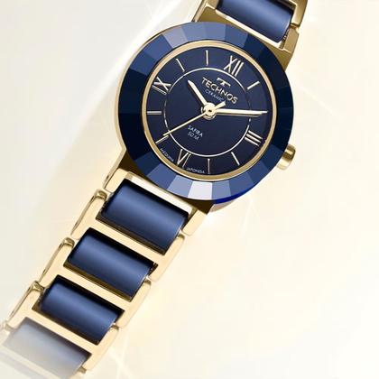 Imagem de Relógio Technos Feminino Ceramic/Saphire Dourado 2035LWF/1A