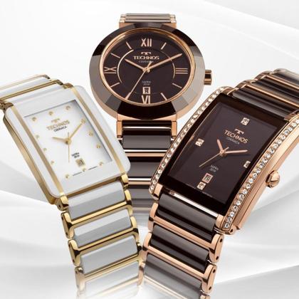 Imagem de Relógio Technos Feminino Ceramic/saphire Dourado - GN10BA/1B