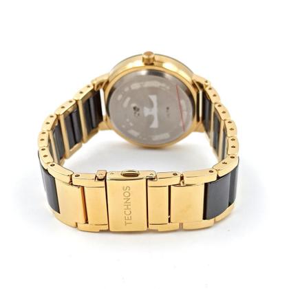 Imagem de Relógio TECHNOS feminino dourado cerâmica strass 2115KRS/4P