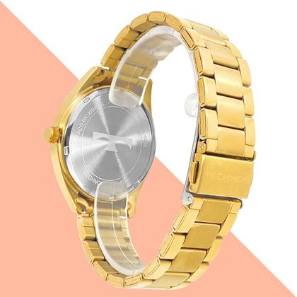 Imagem de Relógio Technos Feminino Dourado Luxo Analógico Original