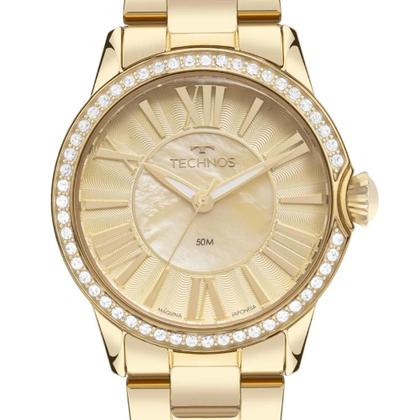 Imagem de Relógio Technos Feminino St.moritz Elegance Dourado com Cristais 2035MYV/1X