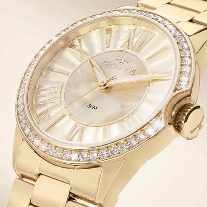 Imagem de Relógio Technos Feminino St.moritz Elegance Dourado com Cristais 2035MYV/1X