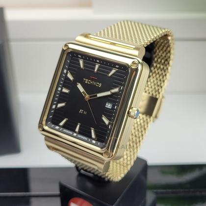 Imagem de Relógio Technos Masculino Anadigi Curvas Dourado 1S13CV/1P