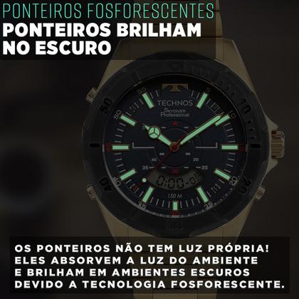 Imagem de Relógio Technos Masculino Anadigi Dourado 1 Ano De Garantia