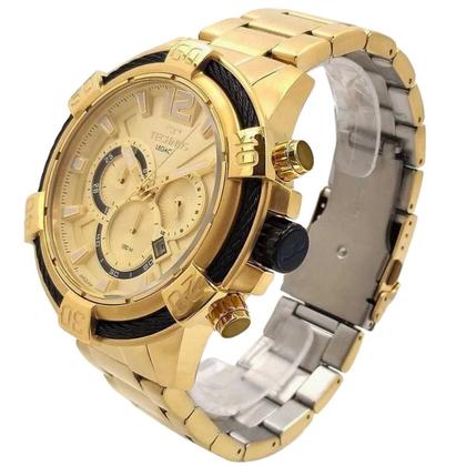 Imagem de Relógio Technos Masculino Analógico Legacy Classico Redondo Robusto Prova Dágua Casual Dourado JS26AW/1D