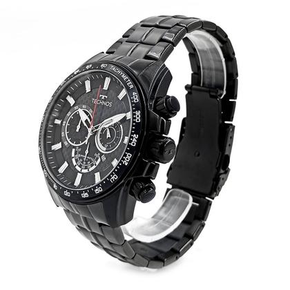 Relógio TECHNOS masculino cronógrafo preto OS20HMK/4P - Relógio